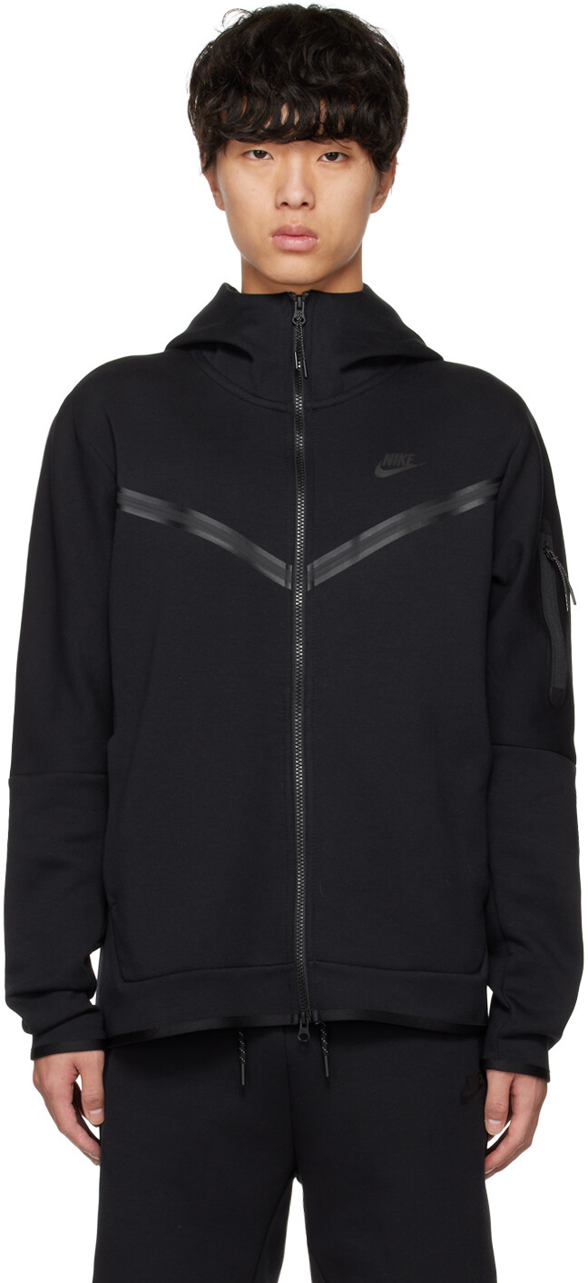 

Мужская толстовка укороченная Nike Sportswear Tech Fleece, черный