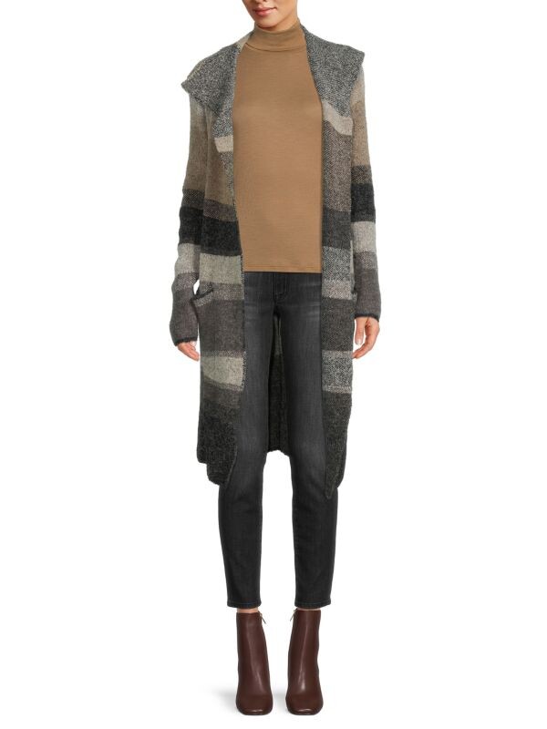 

Элегантный кардиган с отложным воротником Joseph A Ombre stripe