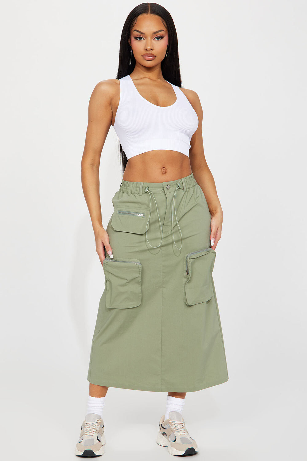 

Юбка Fashion Nova SI8357, шалфей