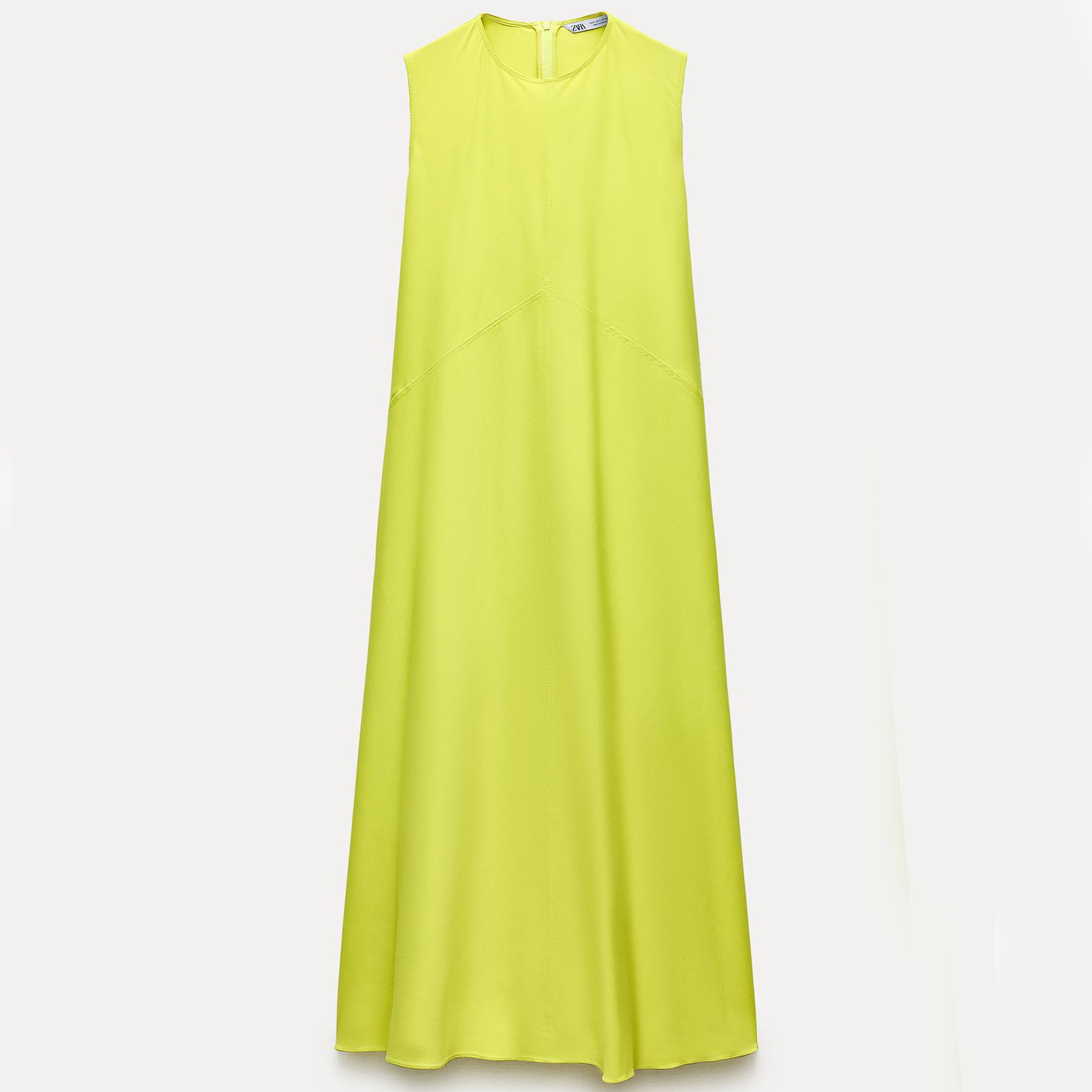 Платье Zara ZW Collection Sleeveless, лаймовый