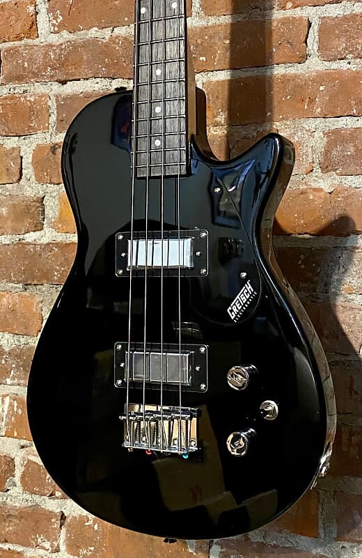 

2021 Gretsch G2220 Junior Jet Bass II с грифом из орехового дерева черного цвета, поддержка небольших независимых музыкальных магазинов