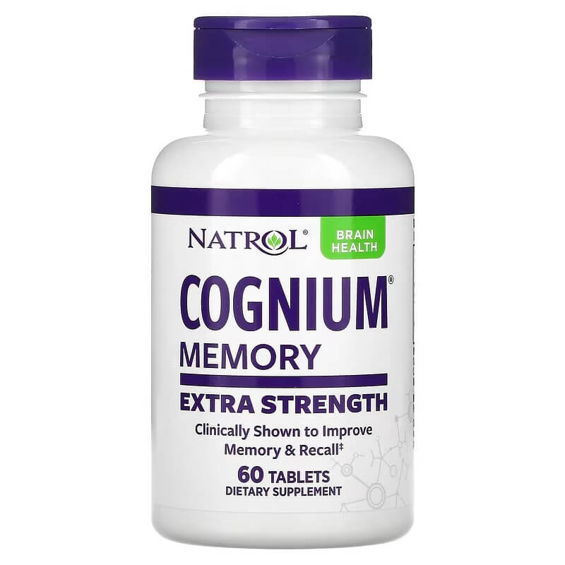 Добавка для умственной работоспособности Natrol Cognium Memory 200 мг, 60 таблеток cognium focus 60 капсул natrol