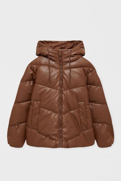 

Утепленная куртка из искусственного меха с капюшоном PULL&BEAR