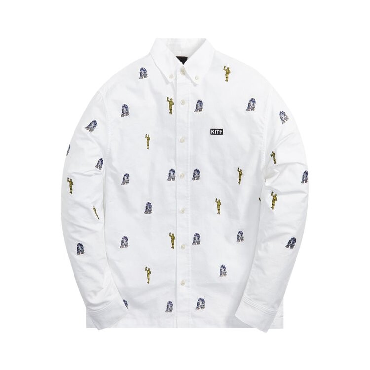 

Рубашка Kith For Star Wars Button Down Oxford Shirt 'White', белый