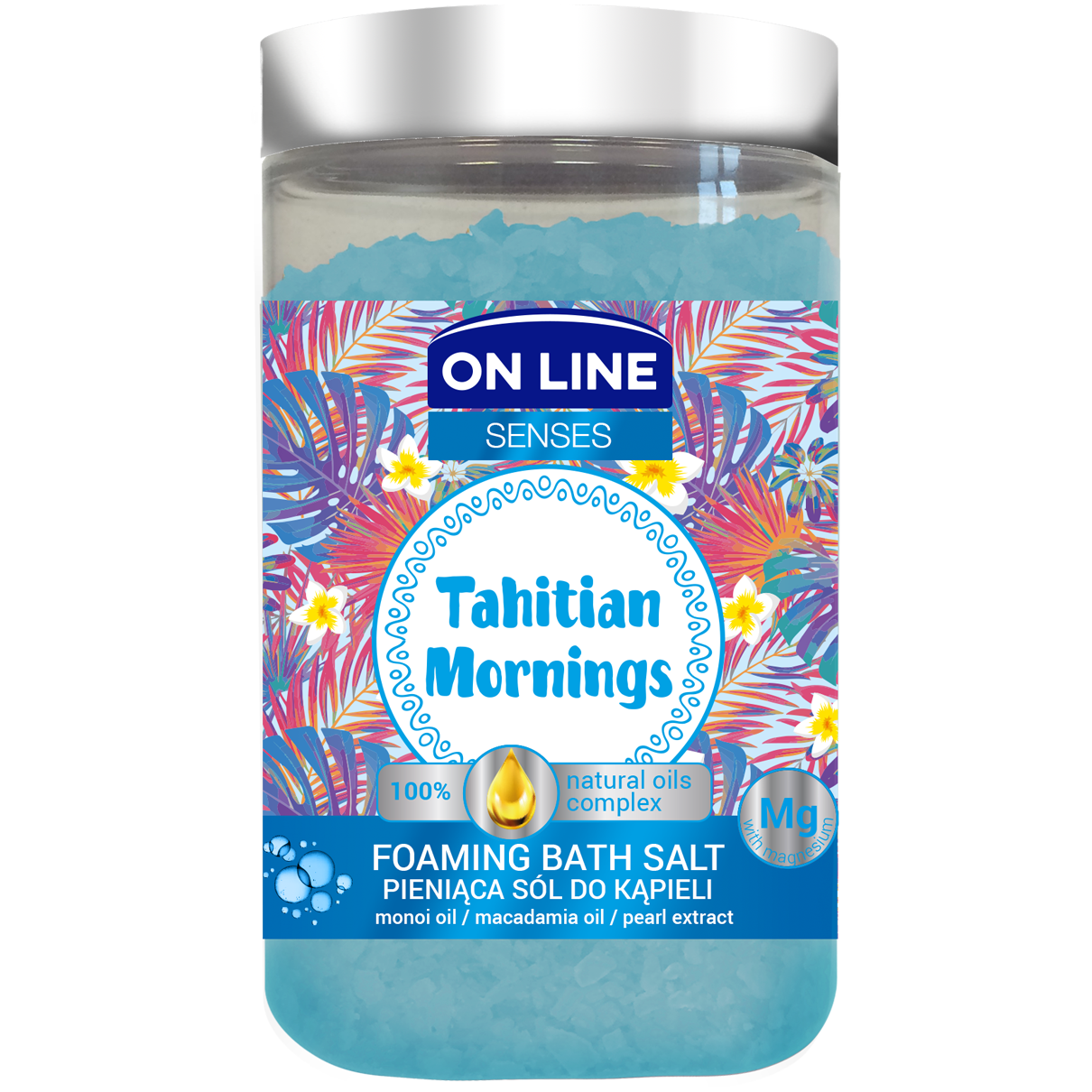 On Line Senses Tahitian пенящаяся соль для ванн, 480 г