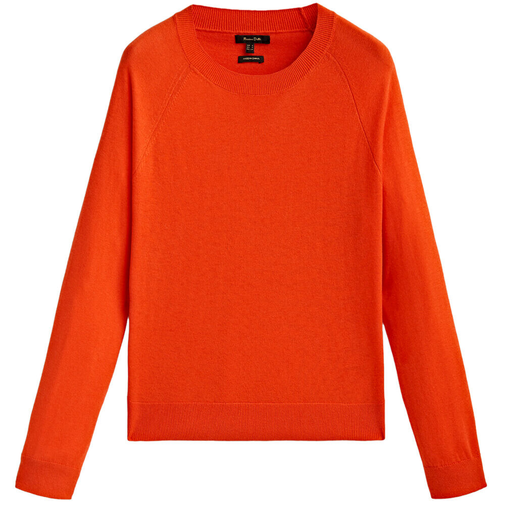 

Свитер Massimo Dutti Wool And Cashmere Crew Neck, оранжевый