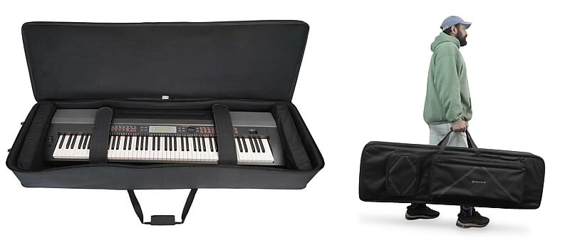 

Rockville BEST BAG 88 Key Slim Padded Rigid Keyboard Gig Bag Case + пенопластовый вкладыш BEST BAG 76