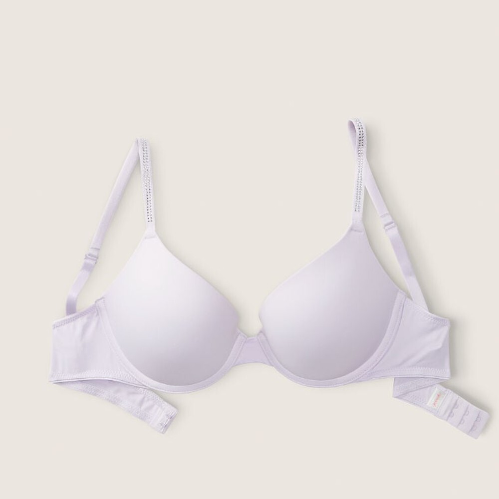 

Бюстгальтер на косточках Victoria's Secret Pink Wear Everywhere Push-up, сиреневый