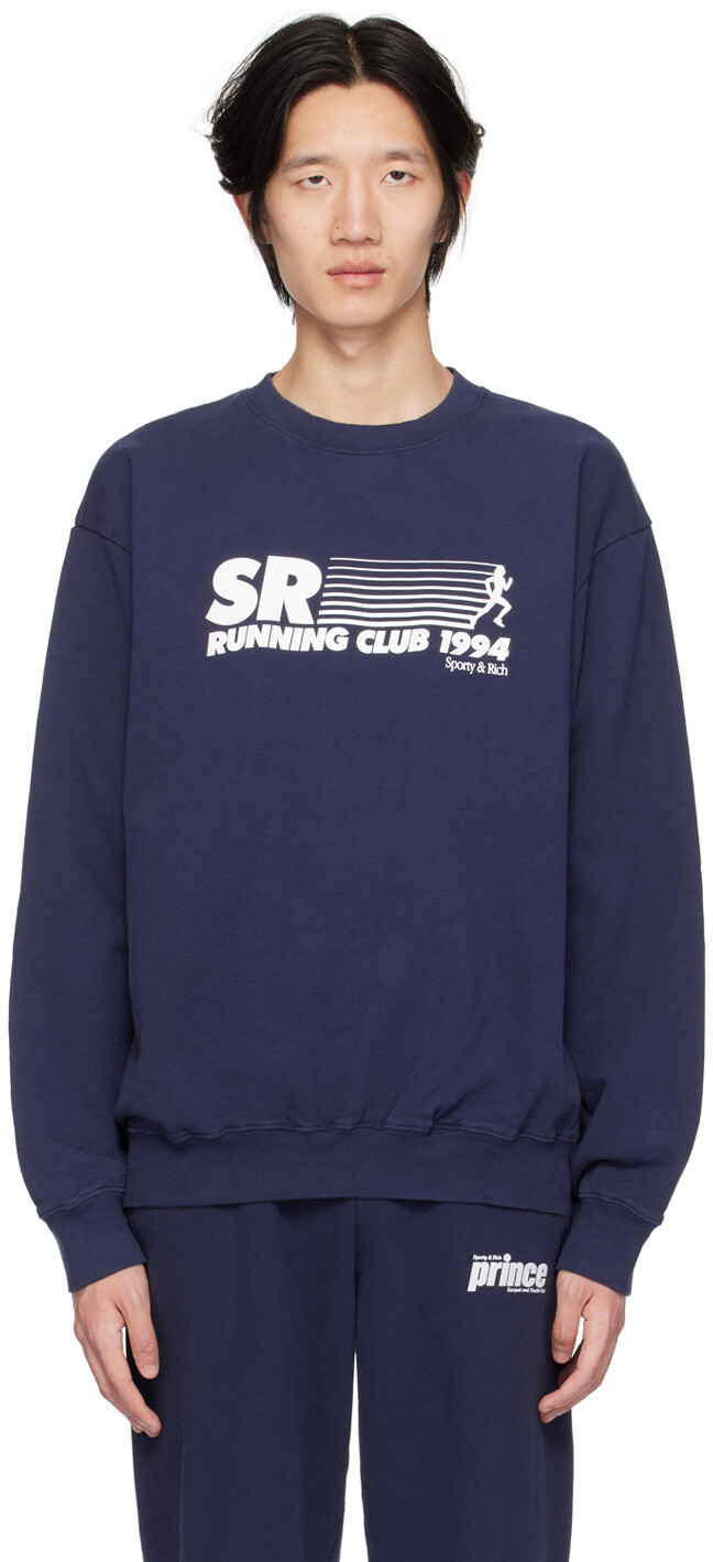 

Темно-синяя толстовка \Running Club\"" Sporty & Rich