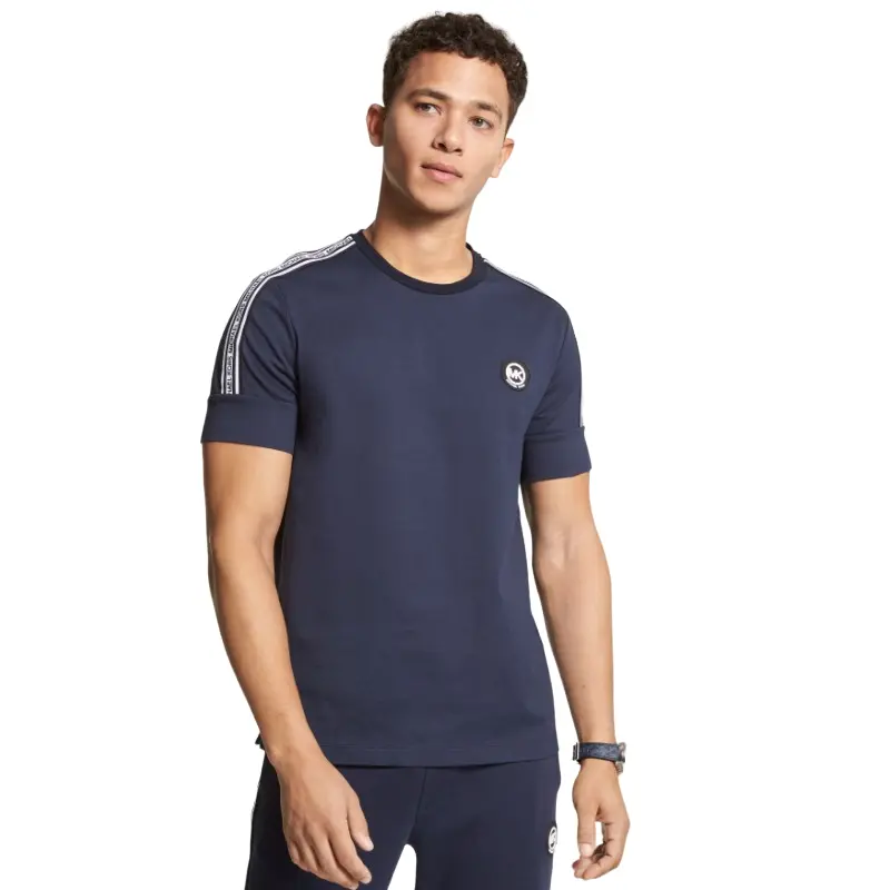

Футболка поло Michael Kors Logo Tape Cotton Jersey, темно-синий