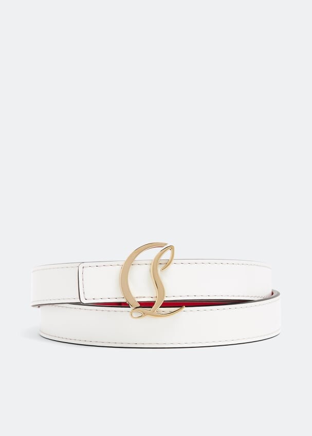 

Ремень CHRISTIAN LOUBOUTIN CL Logo belt, белый