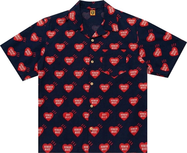 Рубашка Human Made Heart Aloha Shirt 'Navy', синий - фото