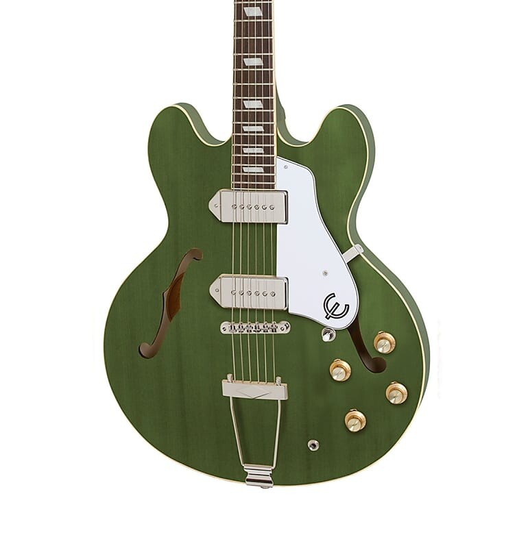 

Epiphone Casino Worn Semi Hollow Electric Guitar, Worn Olive Drab ETCAWODNH1