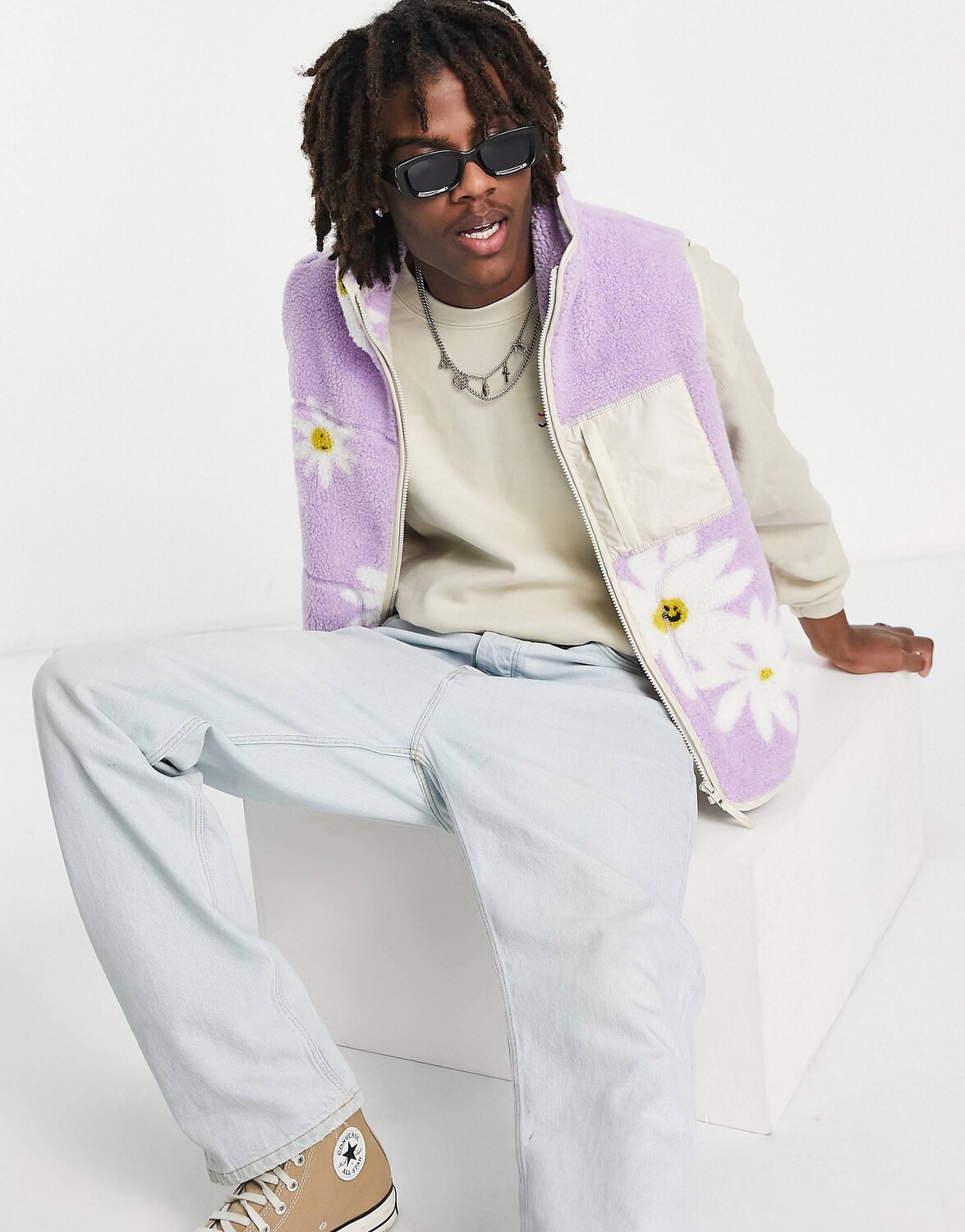 

Сиреневый жилет с цветочным принтом ASOS DESIGN