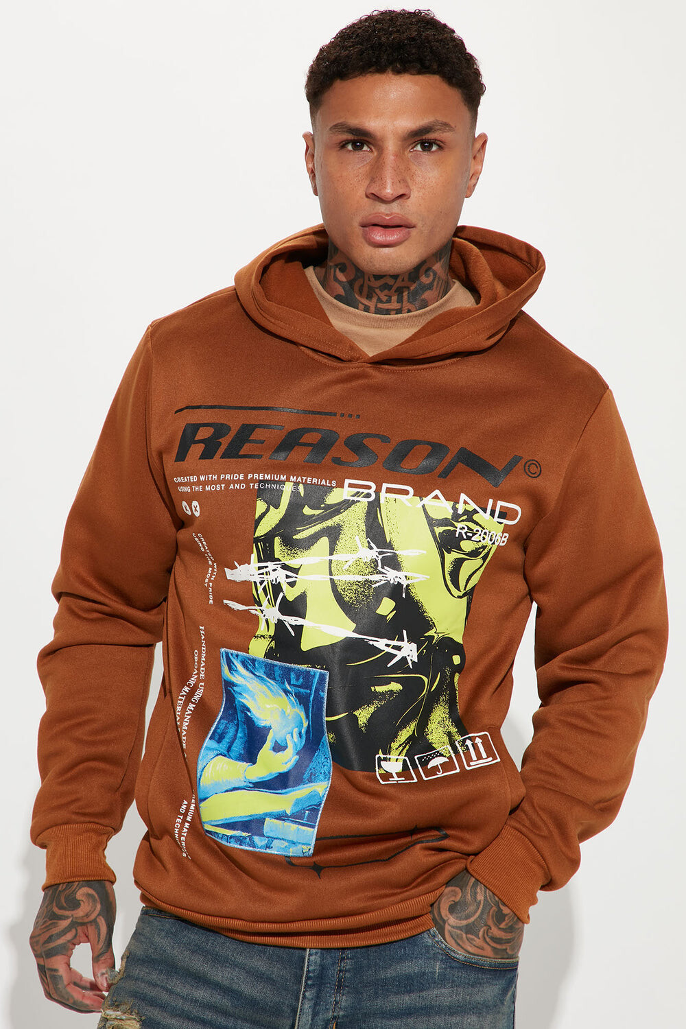

Худи Fashion Nova P2205, коричневый