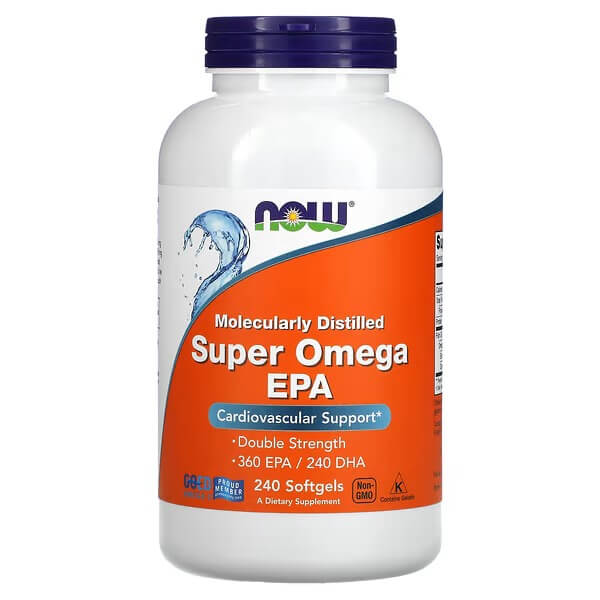 Омега EPA Super Now Foods, 240 капсул омега 3 6 9 super now foods 180 капсул