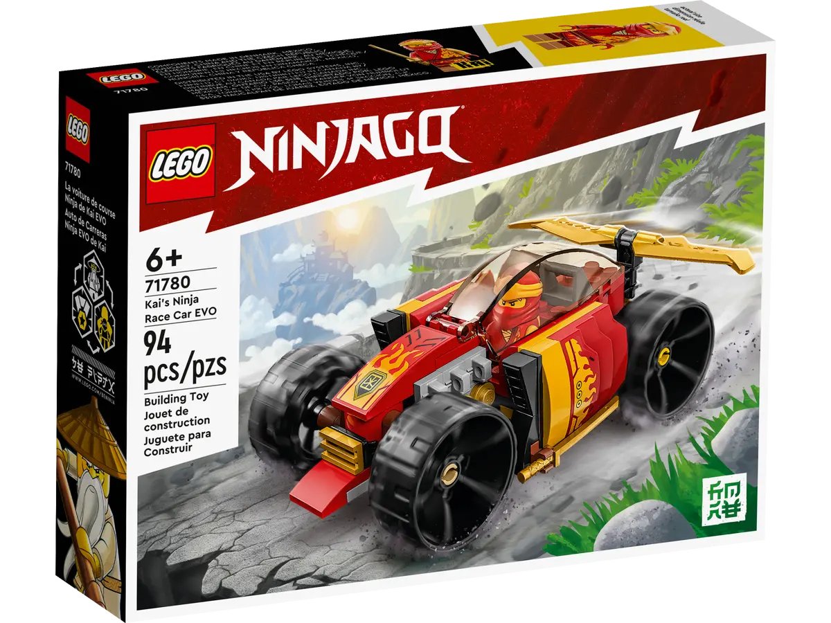 Конструктор Lego Ninjago Kai’s Ninja Race Car EVO 71780, 94 детали конструктор lego ninjago 71780 гоночный автомобиль ниндзя кая