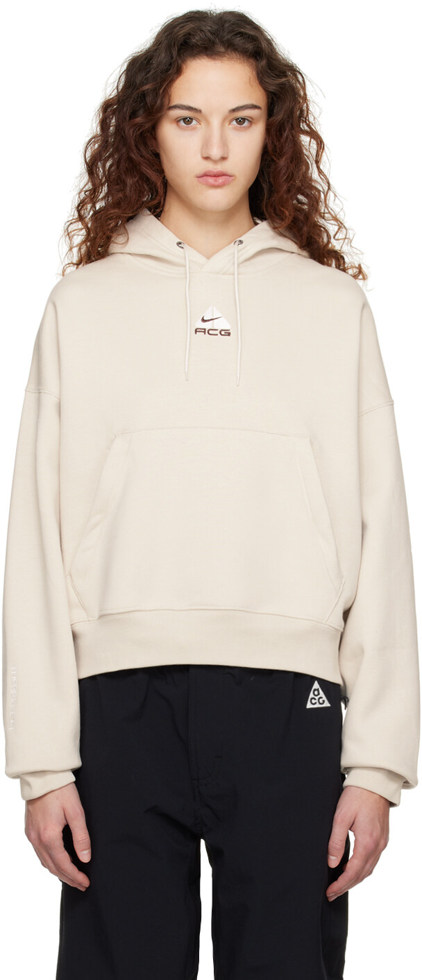 

Худи с вышивкой Nike Embroidered, кремовый, Бежевый