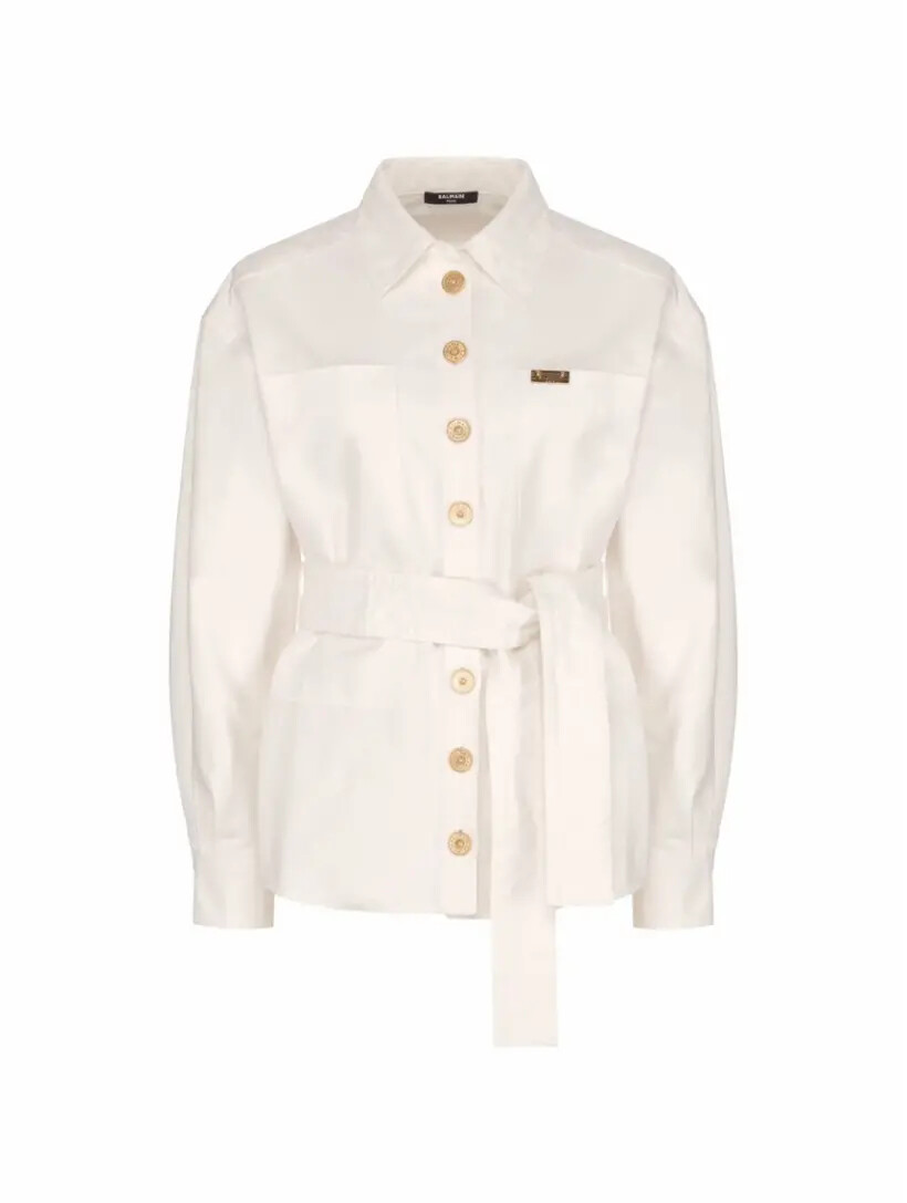 

Джинсовая куртка с логотипом Balmain