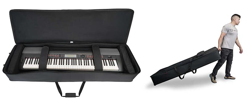 

Rockville Rolling Bag 88-Key XL Мягкий чехол-тележка для клавиатуры с колесиками и местом для хранения ROLLING BAG 88 XL
