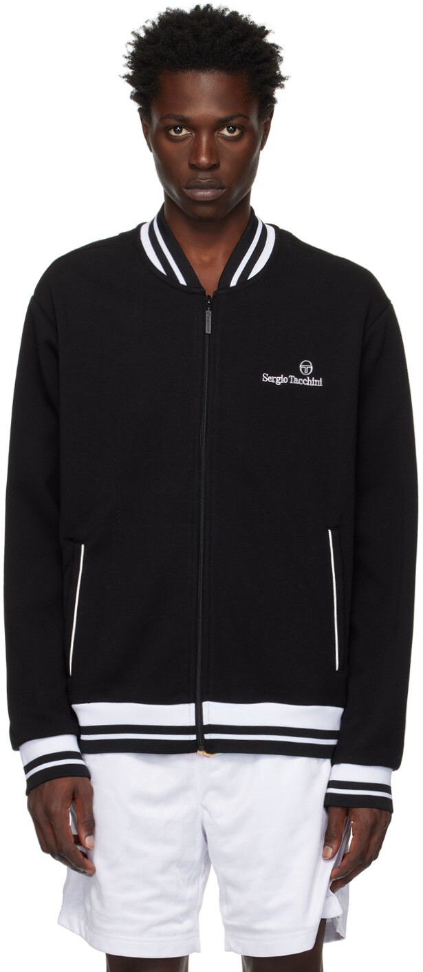 

Черный ретро-теннисный бомбер Sergio Tacchini