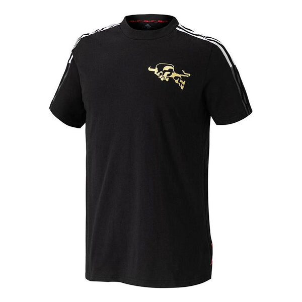 

Футболка Adidas Mufc Cny Tee New Year's Edition Manchester United Soccer/Football Sports Short Sleeve Black, Черный