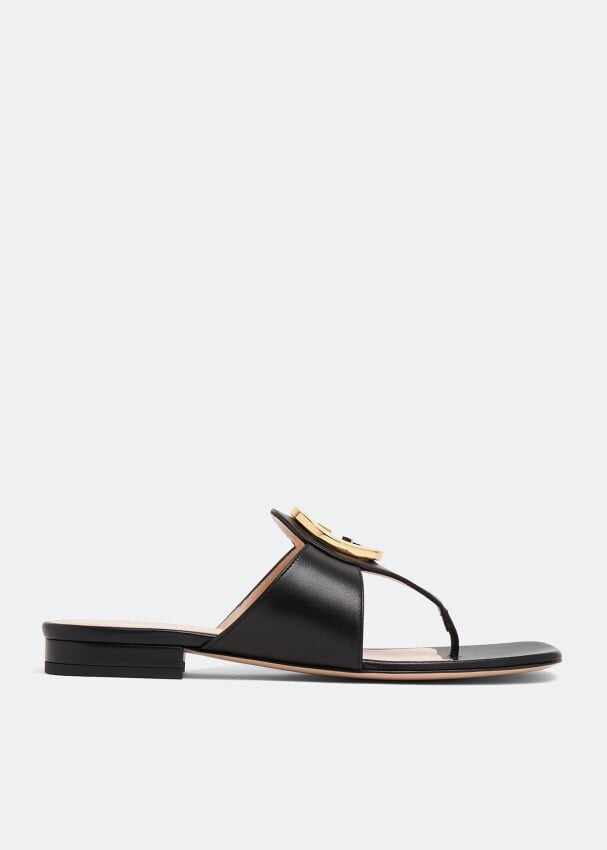 

Сандалии GUCCI Blondie thong sandals, черный