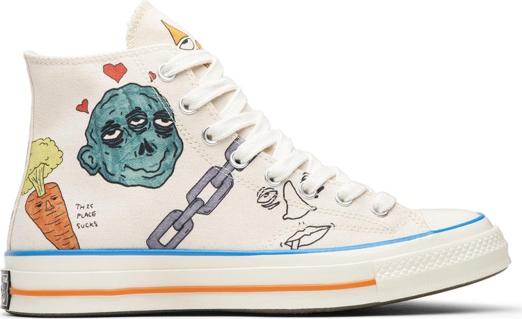 

Кроссовки Converse Tyler, The Creator x Foot Locker x Chuck 70 Artist Series, кремовый, Бежевый