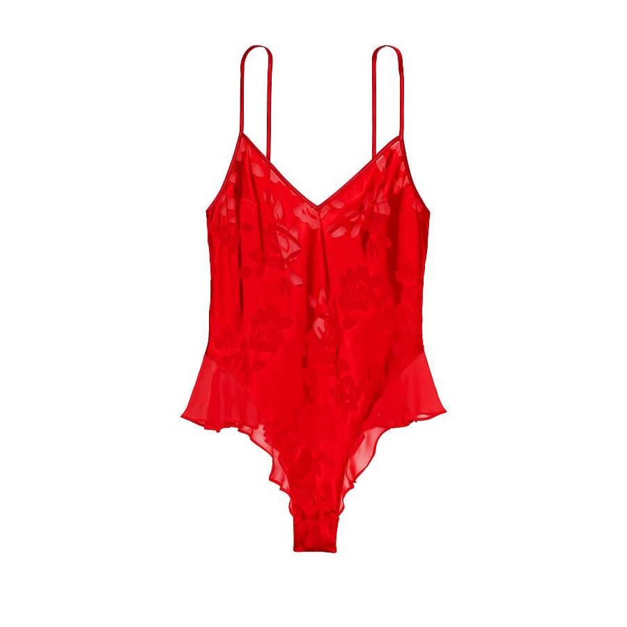 Боди Victoria's Secret VS Archives Burnout Satin, красный фото