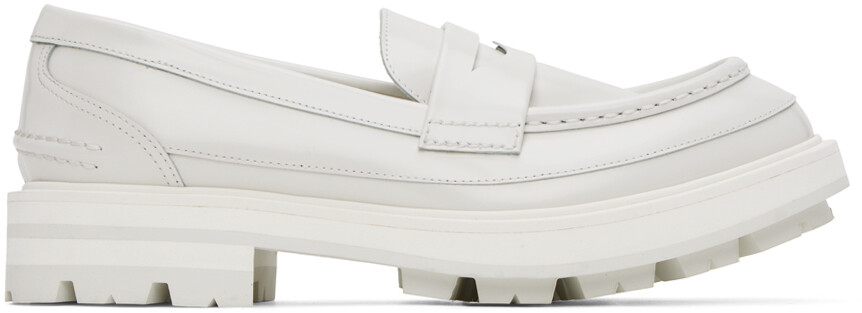 

Белые полированные лоферы Alexander McQueen