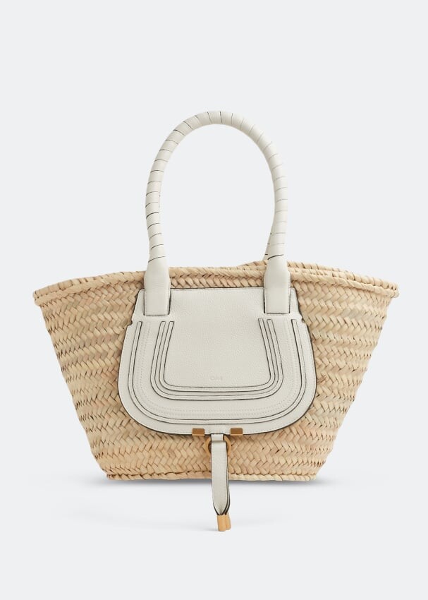 

Сумка CHLOÉ Mini Marcie basket bag, бежевый