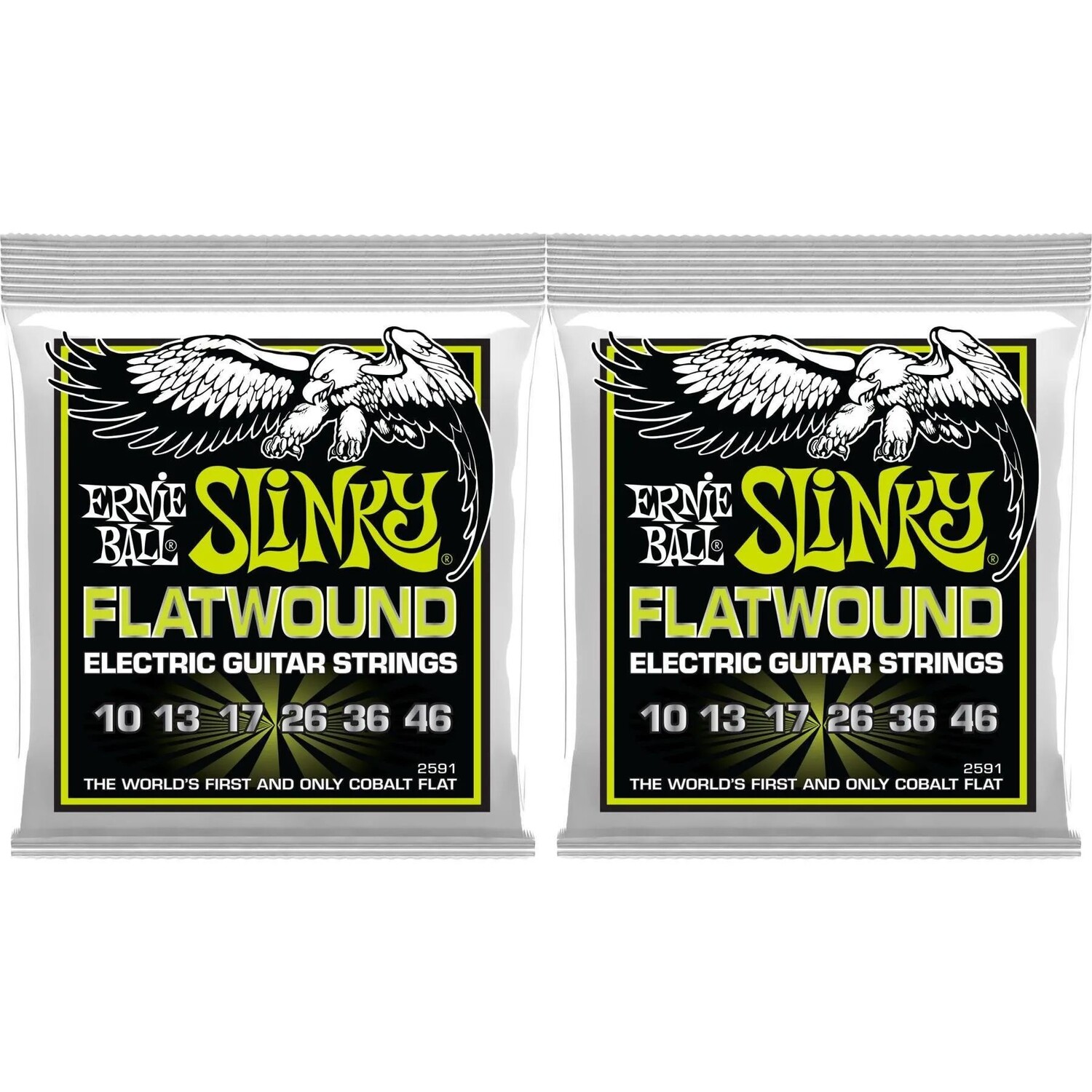 

Новые струны для электрогитары Ernie Ball 2591 Regular Slinky с плоской намоткой — .010-.046 (2 шт.)