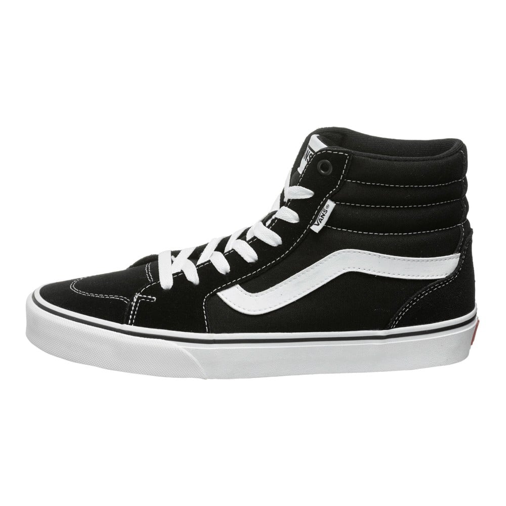 Кроссовки Vans Filmore Hi, suede canvas black white - фото