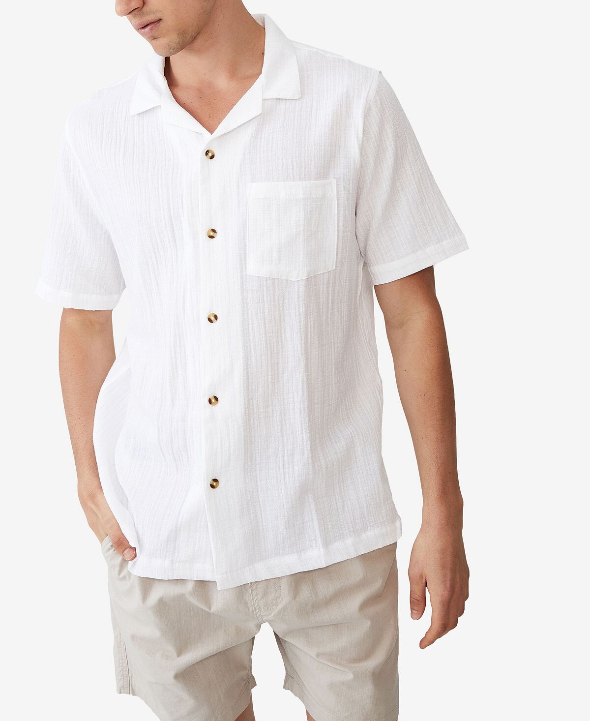 

Мужская рубашка с коротким рукавом riviera COTTON ON, белый