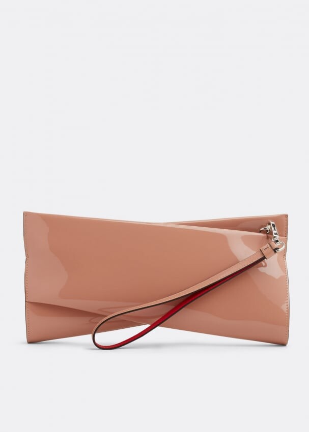 

Клатч CHRISTIAN LOUBOUTIN Loubitwist clutch, бежевый