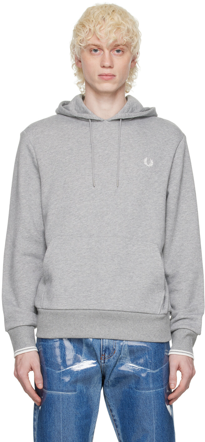 

Серая толстовка с капюшоном Fred Perry