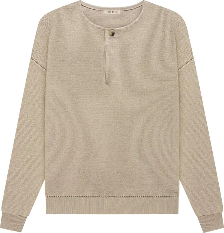 

Толстовка Fear of God Eternal Merino Henley Sweatshirt 'Dusty Beige', загар