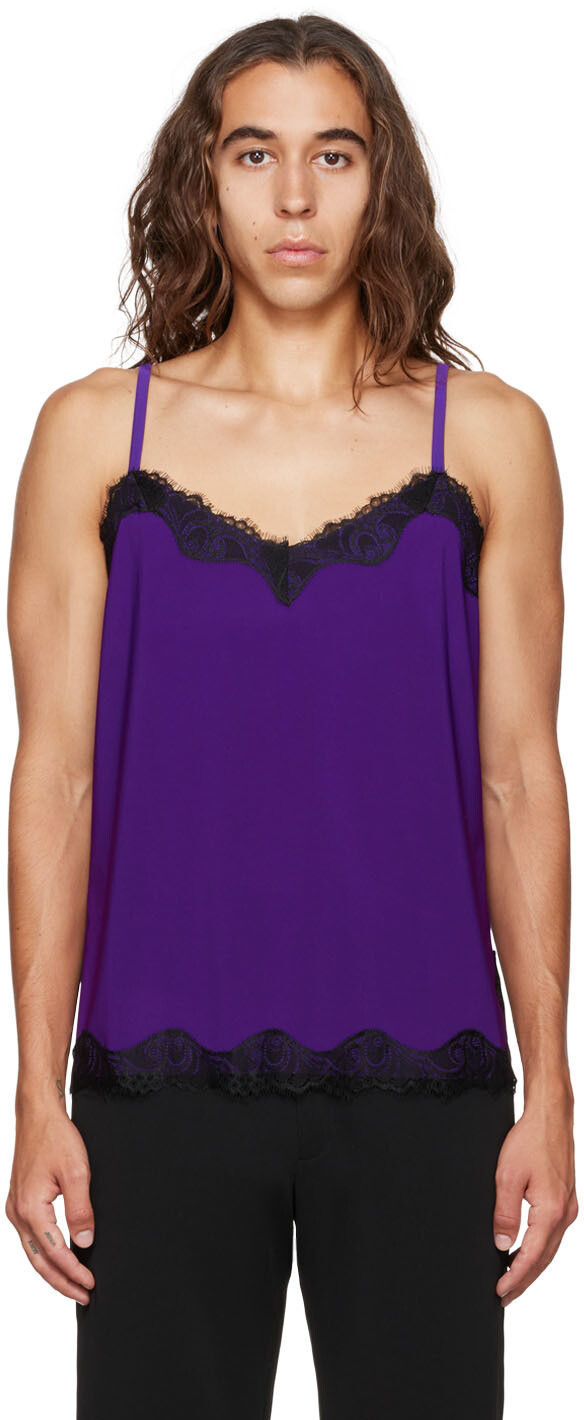 

Эксклюзивная фиолетовая майка SSENSE Anna Sui