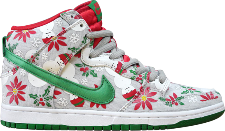 Кроссовки Nike Concepts x Dunk High Premium SB 'Ugly Christmas Sweater', серый - фото