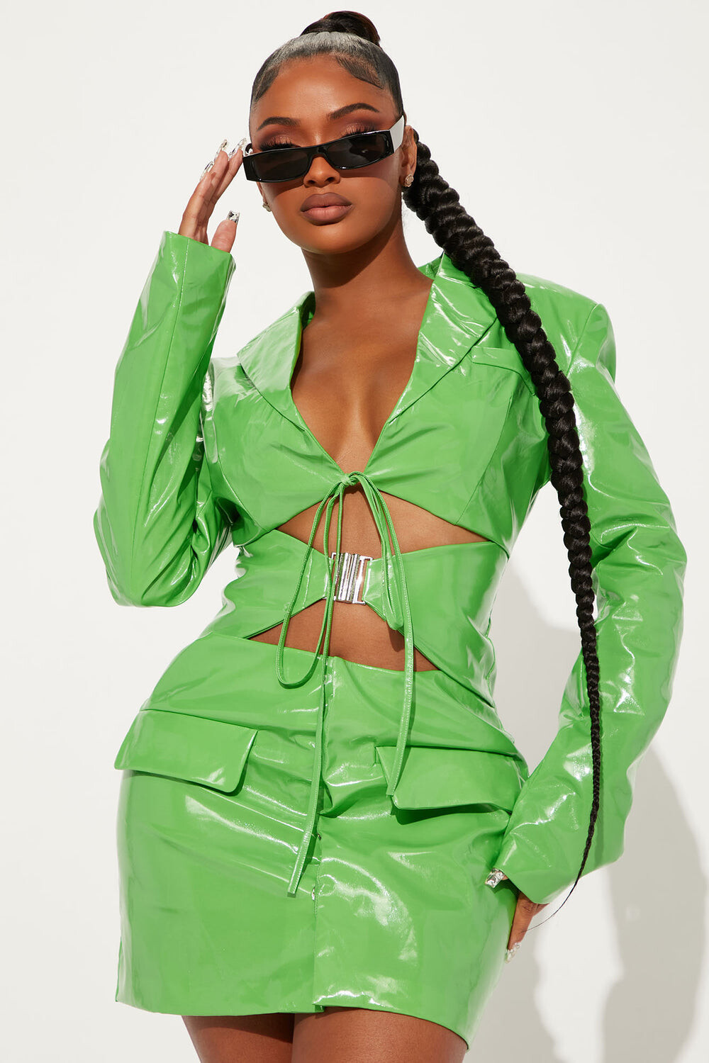 

Мини платье Fashion Nova AD6240, зеленый