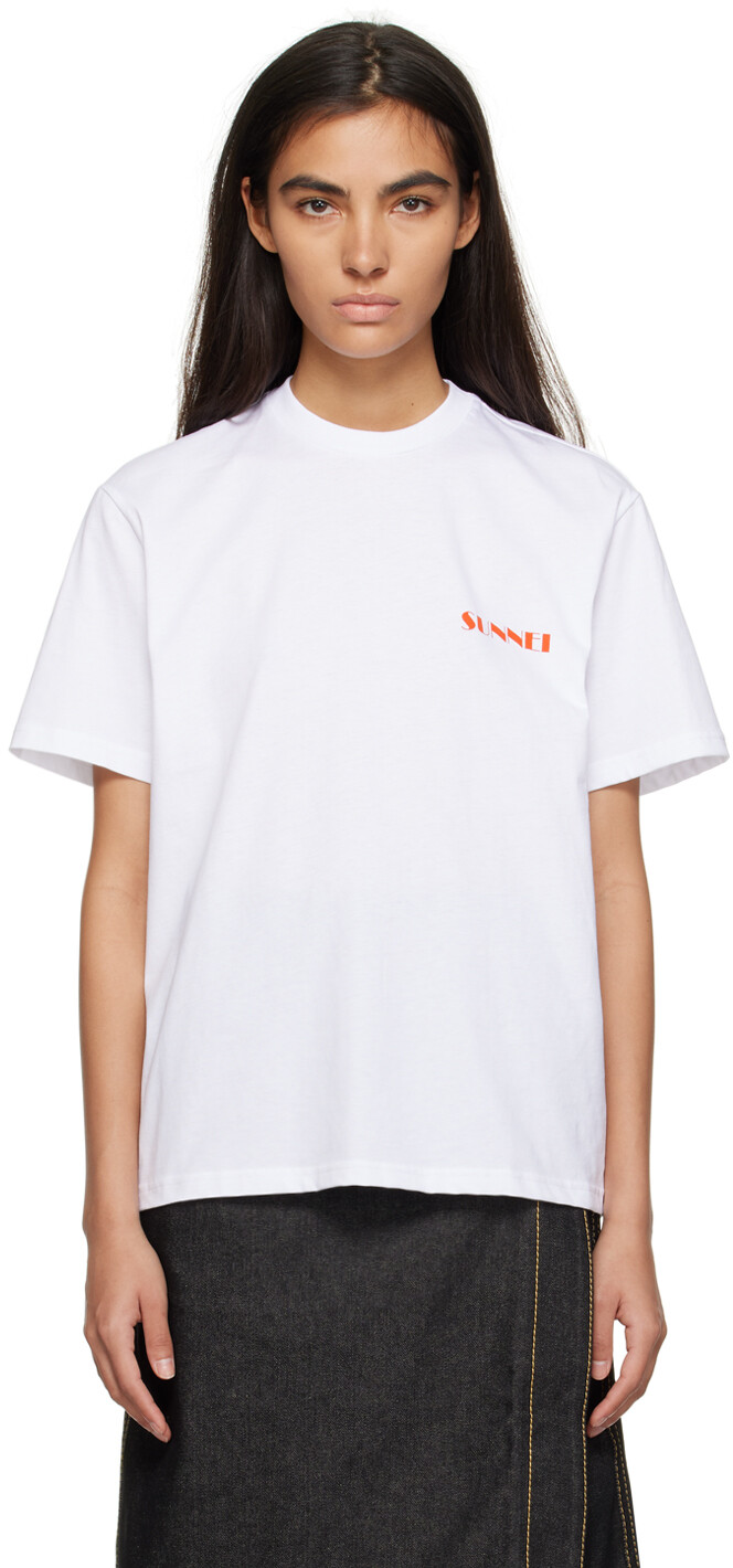 

Эксклюзивная белая футболка SSENSE SUNNEI, Белый