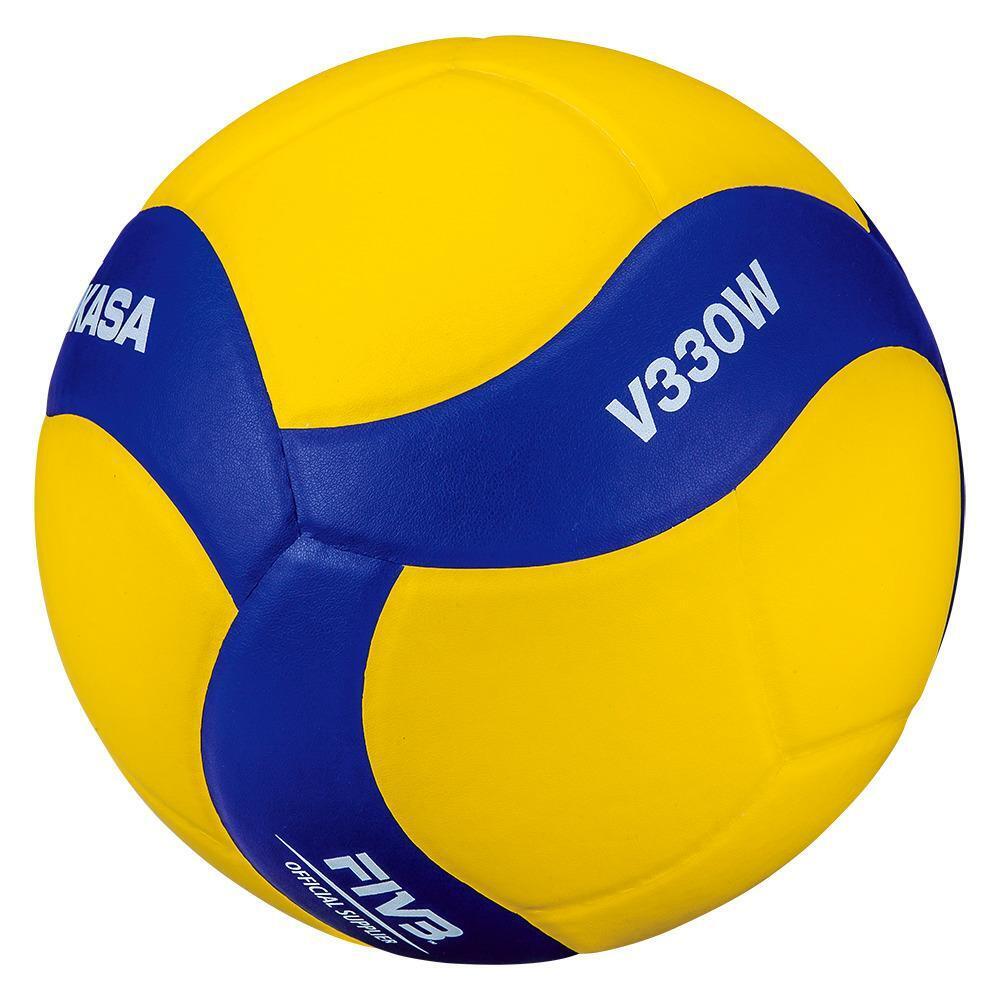Мяч для волейбола Mikasa V330W, синий/желтый мяч волейбольный mikasa vls300 белый желтый синий
