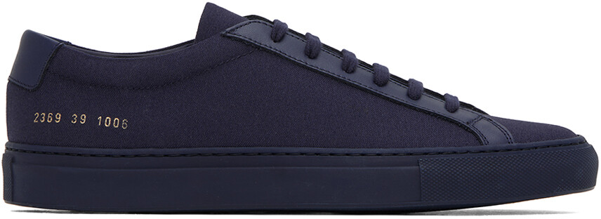 

Темно-синие оригинальные низкие кроссовки Achilles Common Projects