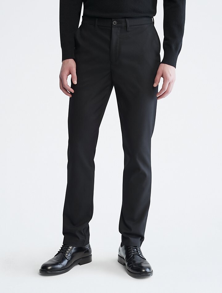 

Хлопковые брюки Flex Calvin Klein, черный