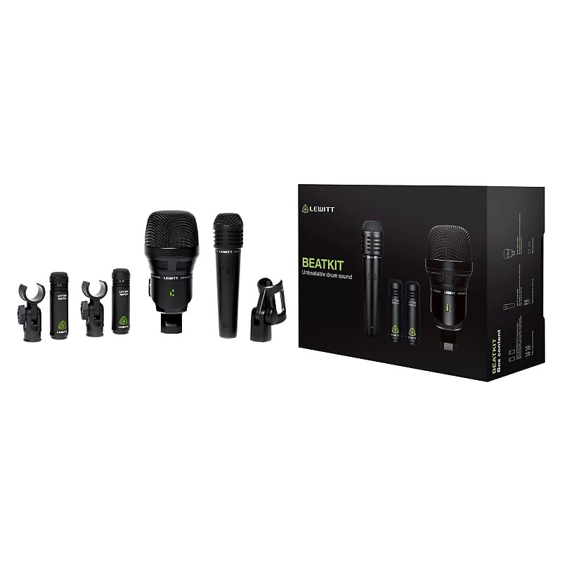 Комплект микрофонов Lewitt BEATKIT 4pc Drum Microphone Kit комплект барабанных микрофонов lewitt beatkit pro 7pc drum microphone kit