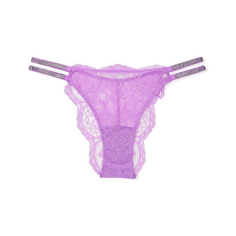 

Трусы Victoria's Secret Very Double Shine Strap Lace Brazilian, фиолетовый