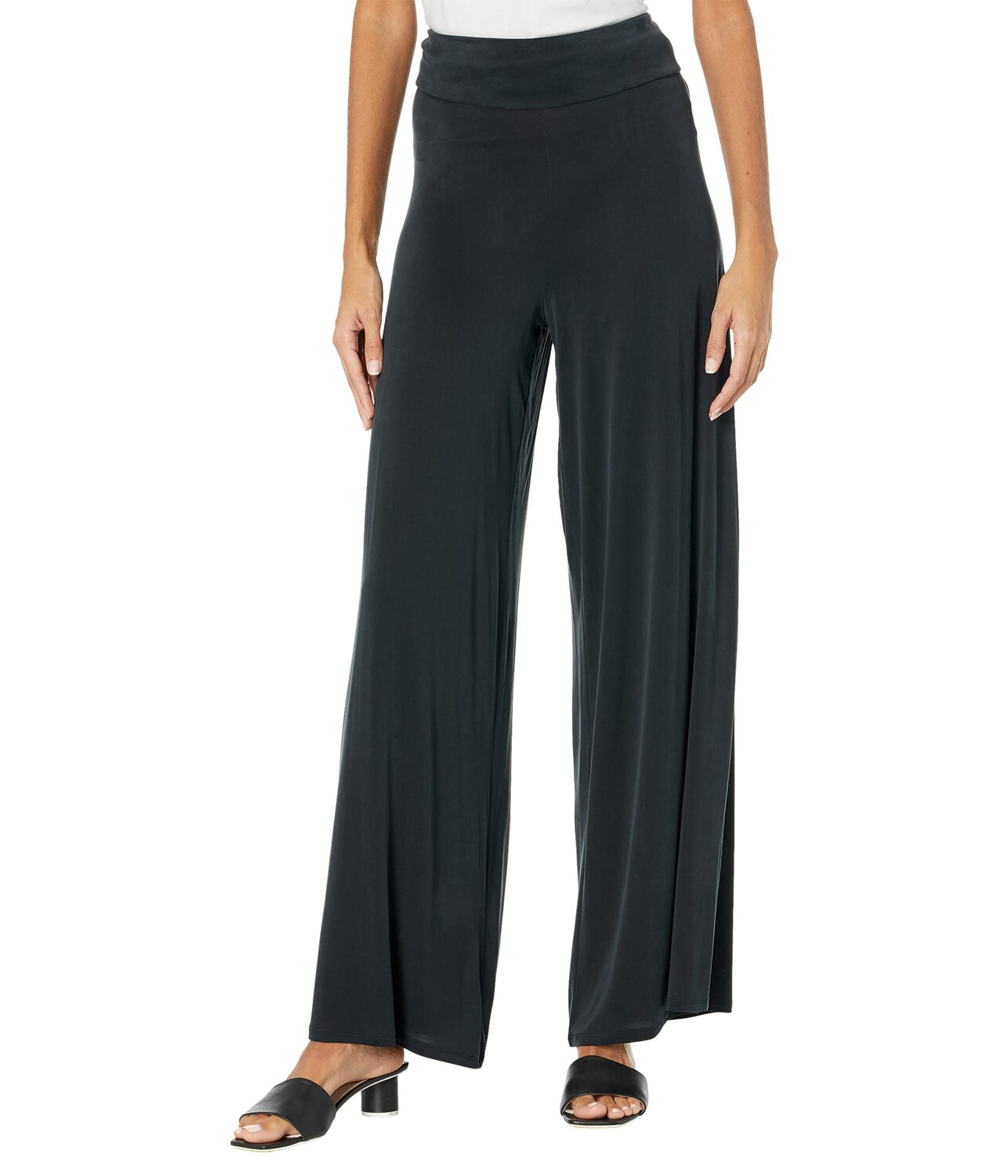 

Брюки с высокой посадкой Commando, Vegan Silk Wide Leg Pants CUP102, Черный