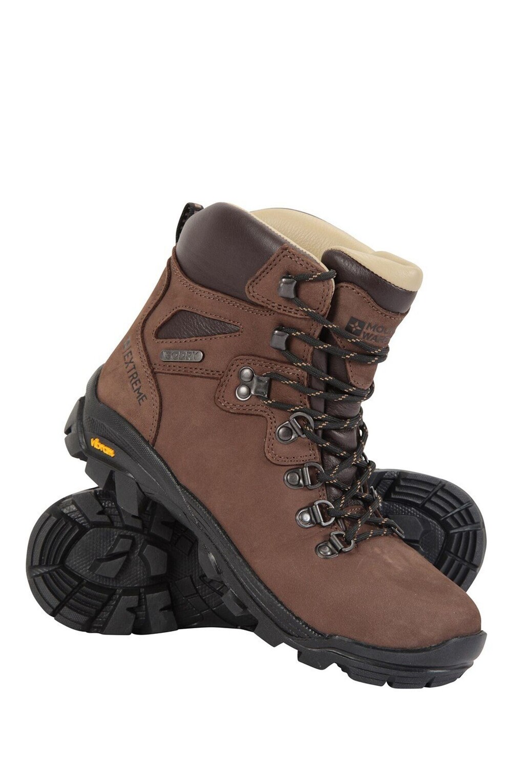 

Мужские походные туфли Odyssey Extreme из водонепроницаемой кожи и подошвой Vibram Mountain Warehouse, коричневый