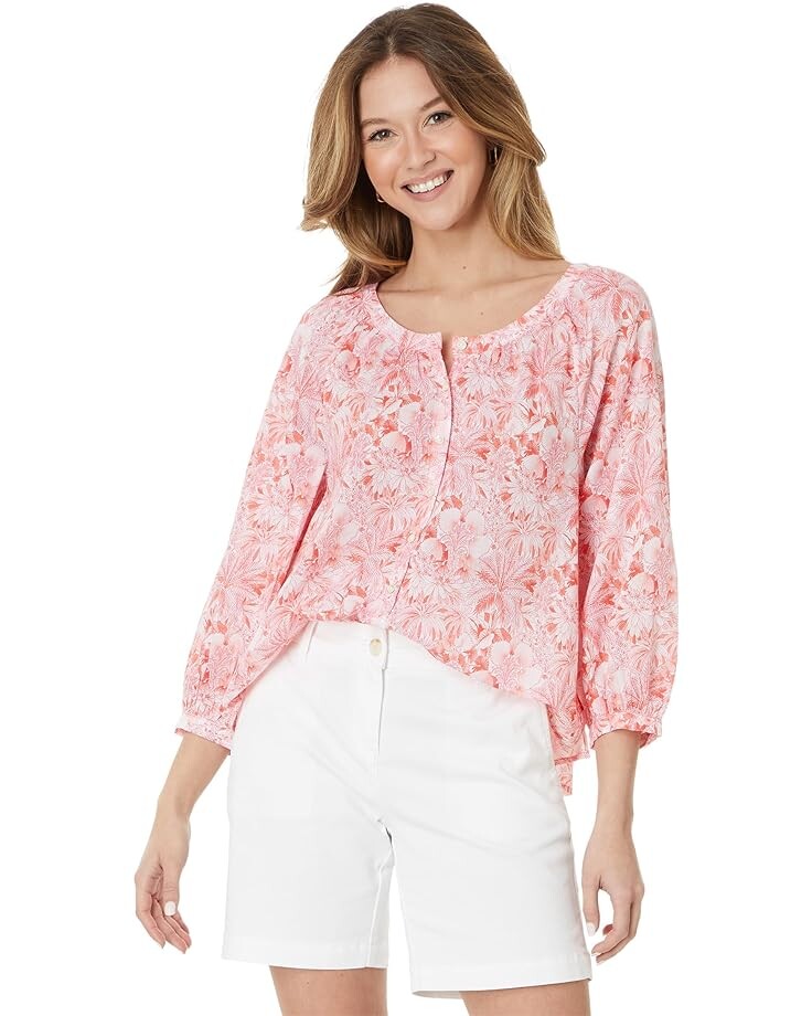 

Топ Tommy Bahama Petit Palma 3/4 Slv, розовый