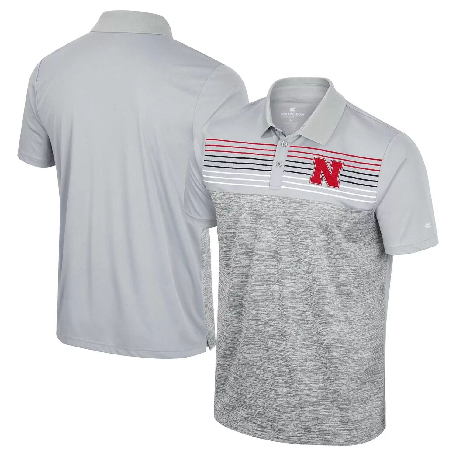 

Мужская футболка-поло Colosseum Grey Nebraska Huskers Cybernetic